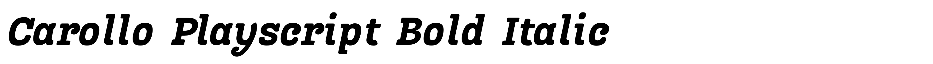 Carollo Playscript Bold Italic